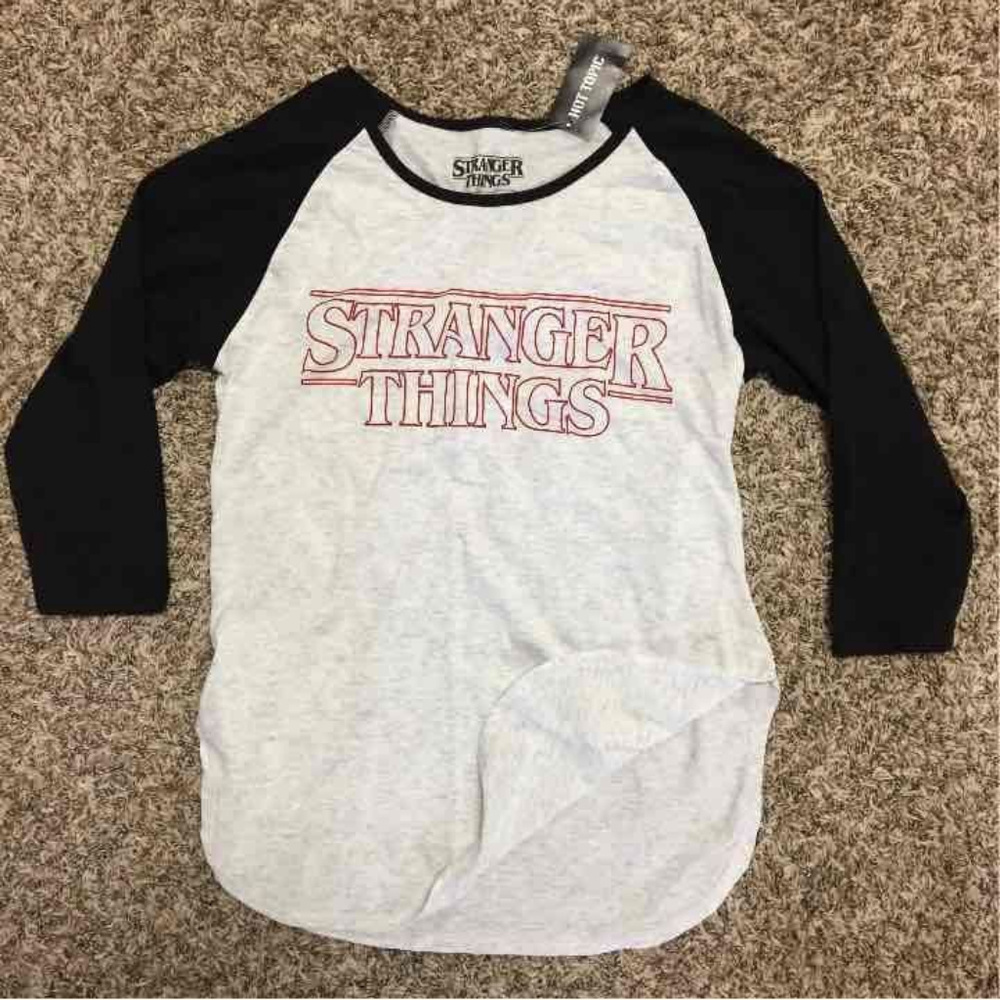 Season One Women's Med Stranger Things Raglan Baseball Shirt